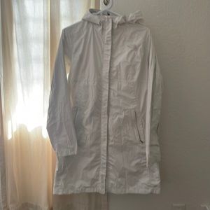 White womens northface rain jacket // size medium